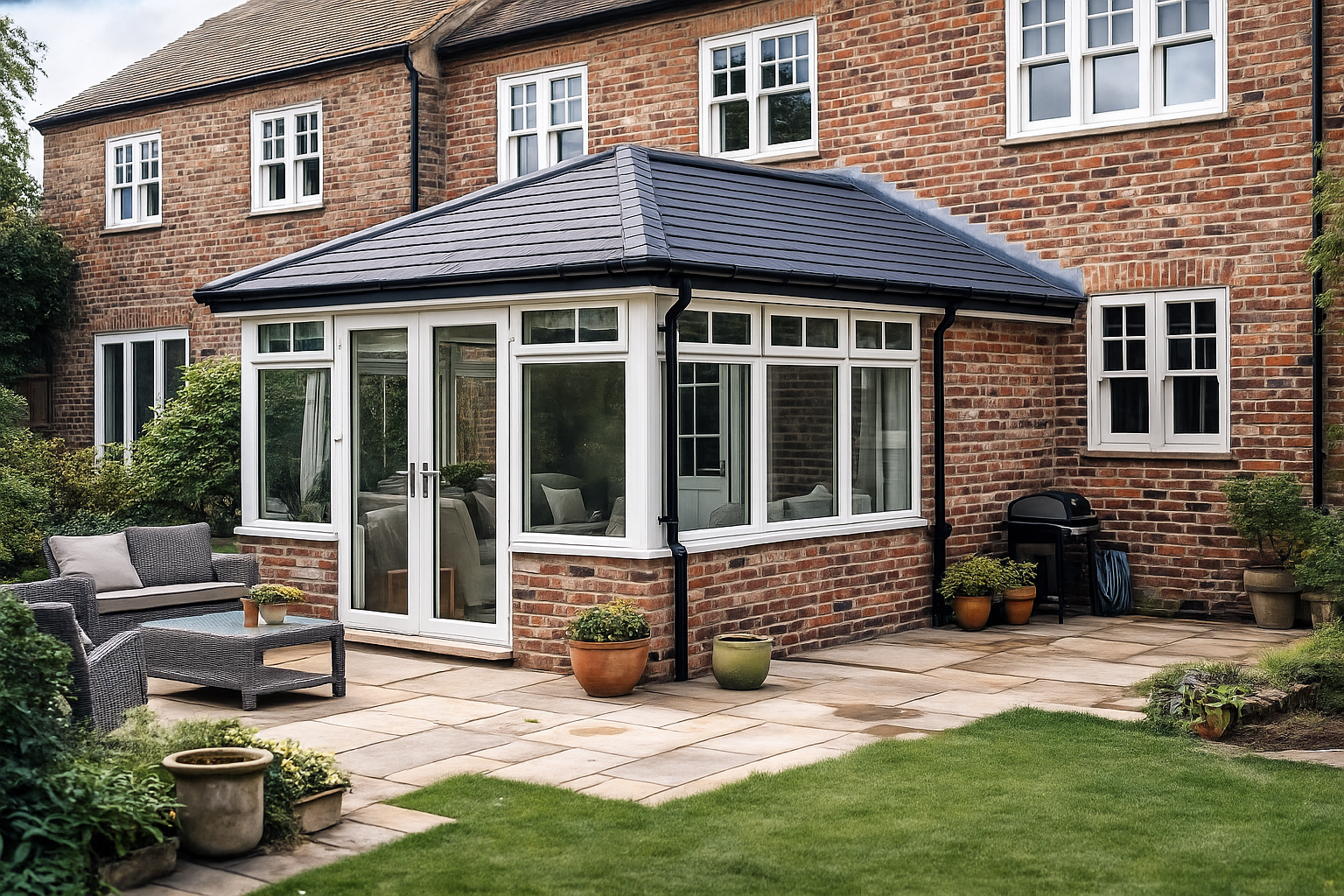Warm roof on semi-detached conservatory in Ashford